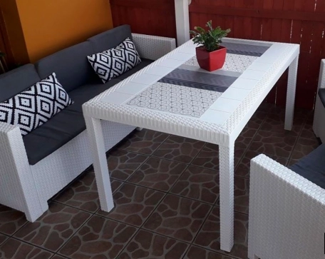 Стол B:rattan Houston 1500*900мм, белый - 5