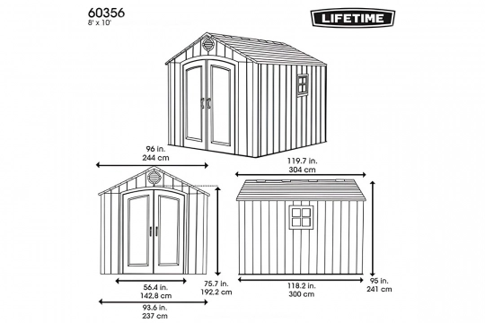 Сарай пластиковый Woodlook 8*10 NEW - 5